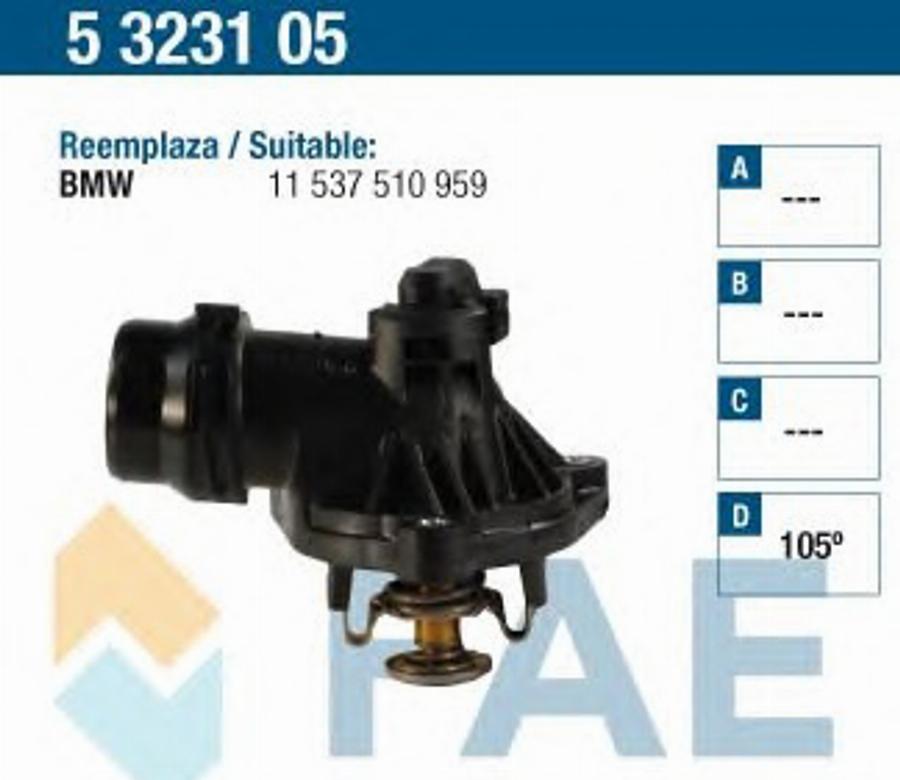 FAE 5323105 - Termostats, Dzesēšanas šķidrums ps1.lv