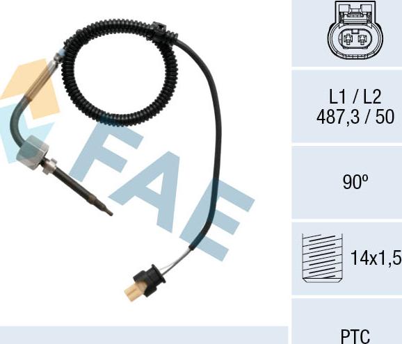 FAE 68015 - Devējs, Izplūdes gāzu temperatūra ps1.lv