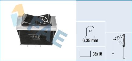 FAE 62250 - Slēdzis, Stikla tīrītāju darbības intervāls ps1.lv