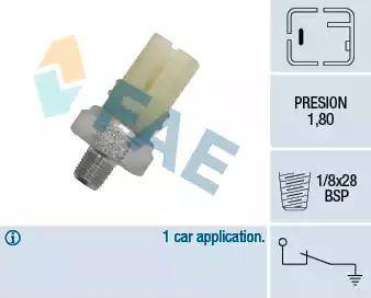 FAE 12620 - Devējs, Eļļas spiediens ps1.lv