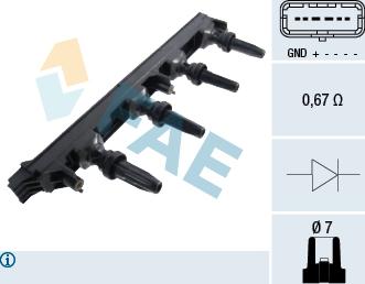 FAE 80278 - Aizdedzes spole ps1.lv