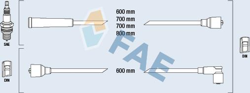 FAE 83450 - Augstsprieguma vadu komplekts ps1.lv