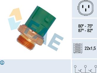 FAE 38165 - Termoslēdzis, Radiatora ventilators ps1.lv