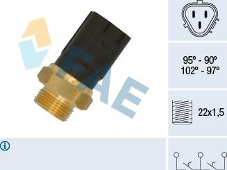 FAE 38185 - Termoslēdzis, Radiatora ventilators ps1.lv