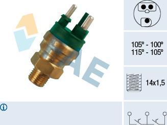 FAE 38130 - Termoslēdzis, Radiatora ventilators ps1.lv