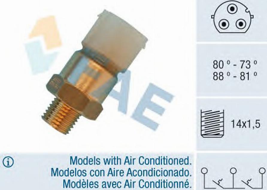 FAE 38340 - Termoslēdzis, Radiatora ventilators ps1.lv