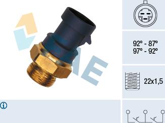 FAE 37910 - Termoslēdzis, Radiatora ventilators ps1.lv