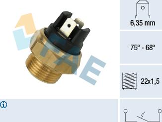 FAE 37480 - Termoslēdzis, Radiatora ventilators ps1.lv