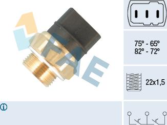 FAE 37826 - Termoslēdzis, Radiatora ventilators ps1.lv