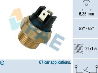 FAE 37350 - Termoslēdzis, Radiatora ventilators ps1.lv