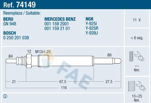 FAE 74149 - Kvēlsvece ps1.lv