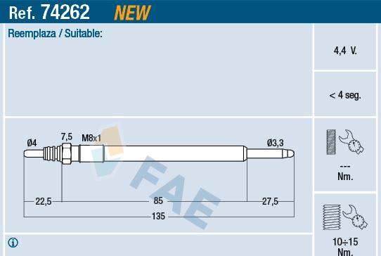 FAE 74262 - Kvēlsvece ps1.lv