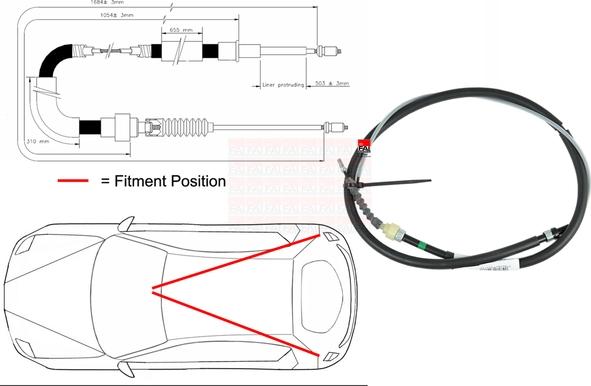 FAI AutoParts FBC0006 - Trose, Stāvbremžu sistēma ps1.lv