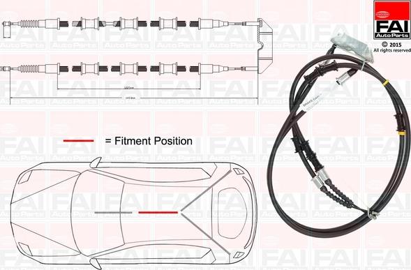 FAI AutoParts FBC0087 - Trose, Stāvbremžu sistēma ps1.lv