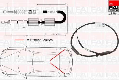 FAI AutoParts FBC0035 - Trose, Stāvbremžu sistēma ps1.lv