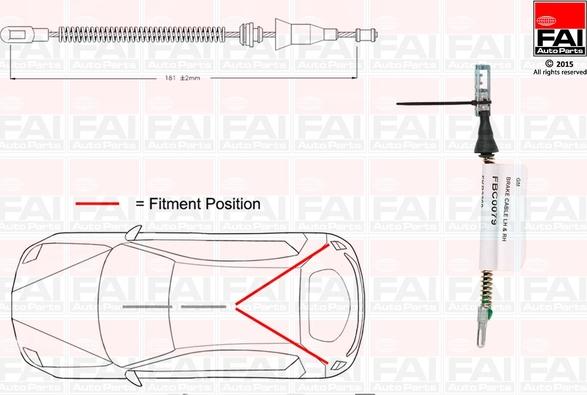 FAI AutoParts FBC0079 - Trose, Stāvbremžu sistēma ps1.lv