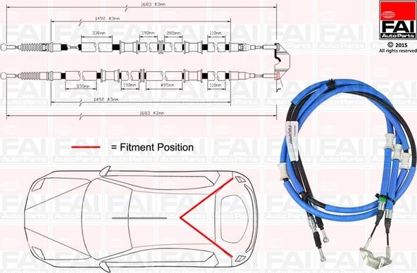 FAI AutoParts FBC0160 - Trose, Stāvbremžu sistēma ps1.lv