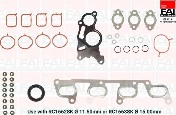 FAI AutoParts HS1662NH - Blīvju komplekts, Motora bloka galva ps1.lv