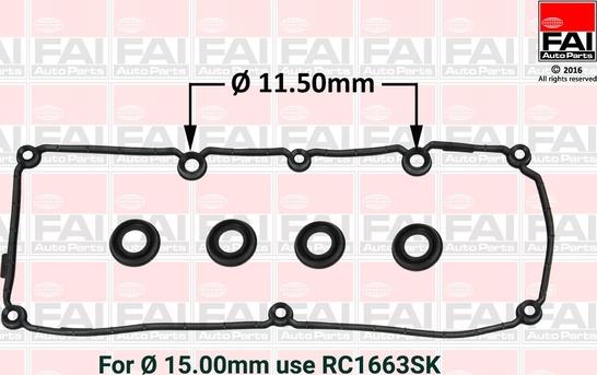 FAI AutoParts RC1662SK - Blīve, Motora bloka galvas vāks ps1.lv