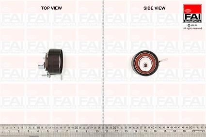 FAI AutoParts T9818 - Spriegotājrullītis, Gāzu sadales mehānisma piedziņas siksna ps1.lv