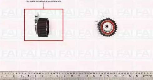 FAI AutoParts T9383 - Spriegotājrullītis, Gāzu sadales mehānisma piedziņas siksna ps1.lv