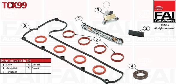 FAI AutoParts TCK99 - Sadales vārpstas piedziņas ķēdes komplekts ps1.lv