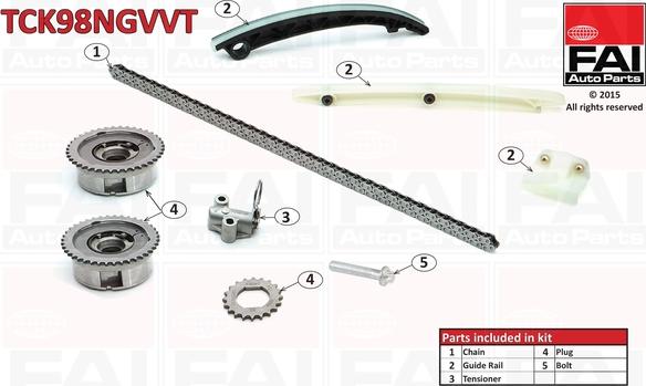 FAI AutoParts TCK98NGVVT - Sadales vārpstas piedziņas ķēdes komplekts ps1.lv