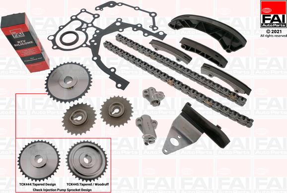 FAI AutoParts TCK444 - Sadales vārpstas piedziņas ķēdes komplekts ps1.lv