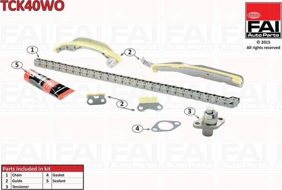 FAI AutoParts TCK40WO - Sadales vārpstas piedziņas ķēdes komplekts ps1.lv