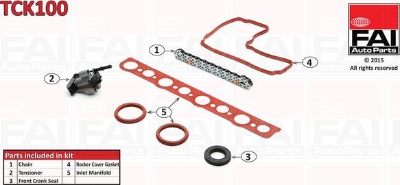 FAI AutoParts TCK100 - Sadales vārpstas piedziņas ķēdes komplekts ps1.lv