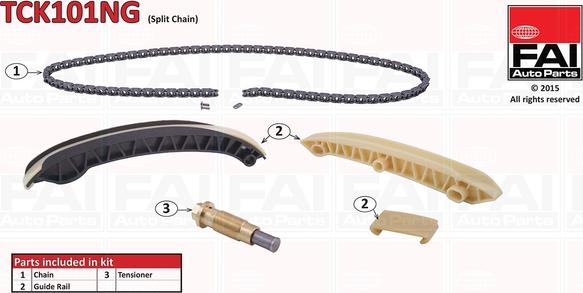 FAI AutoParts TCK101NG - Sadales vārpstas piedziņas ķēdes komplekts ps1.lv