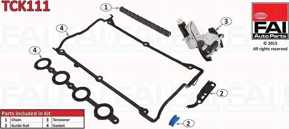 FAI AutoParts TCK111 - Sadales vārpstas piedziņas ķēdes komplekts ps1.lv