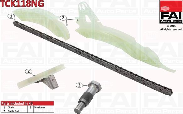 FAI AutoParts TCK118NG - Sadales vārpstas piedziņas ķēdes komplekts ps1.lv