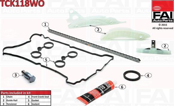 FAI AutoParts TCK118WO - Sadales vārpstas piedziņas ķēdes komplekts ps1.lv