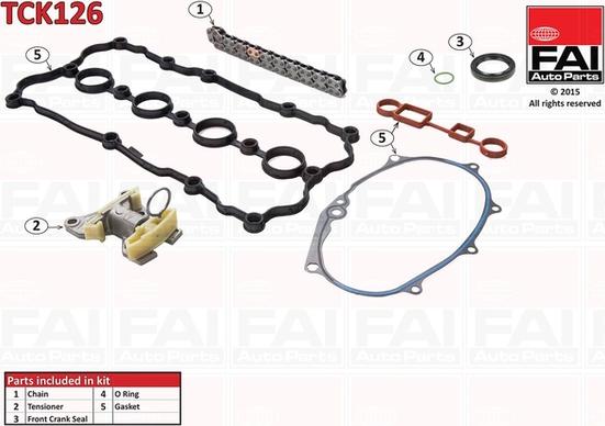 FAI AutoParts TCK126 - Sadales vārpstas piedziņas ķēdes komplekts ps1.lv