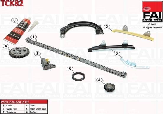 FAI AutoParts TCK82 - Sadales vārpstas piedziņas ķēdes komplekts ps1.lv