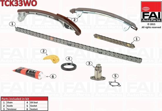 FAI AutoParts TCK33WO - Sadales vārpstas piedziņas ķēdes komplekts ps1.lv