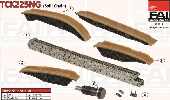 FAI AutoParts TCK225NG - Sadales vārpstas piedziņas ķēdes komplekts ps1.lv