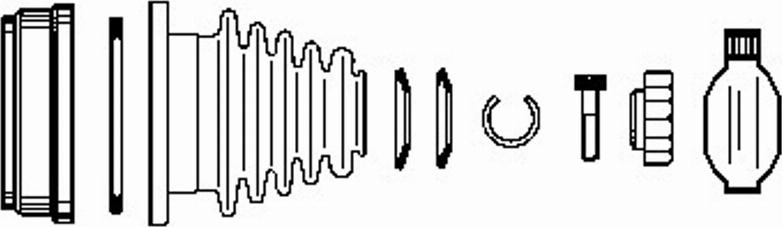 Farcom 134376 - Šarnīru komplekts, Piedziņas vārpsta ps1.lv