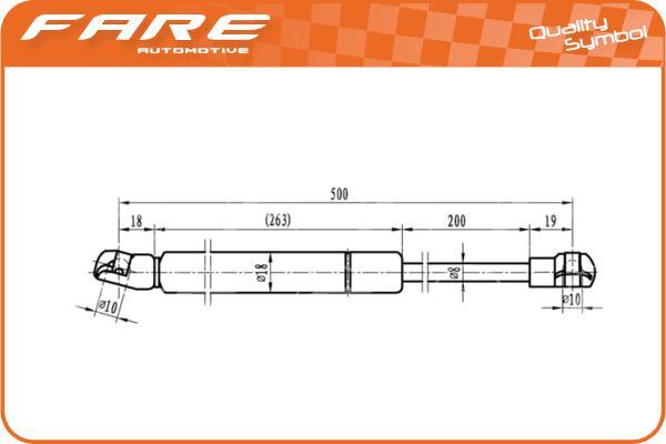 FARE SA 33943 - Gāzes atspere, Motora pārsegs ps1.lv