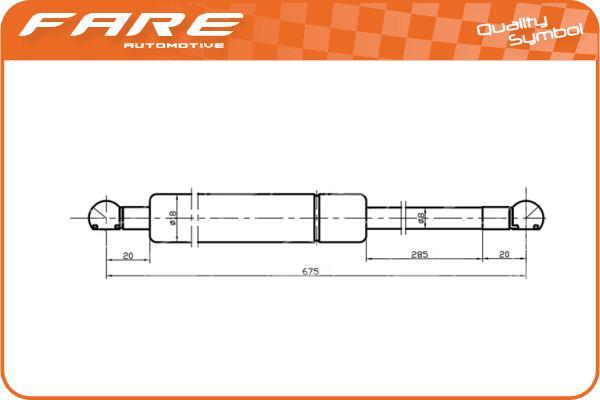 FARE SA 33954 - Gāzes atspere, Motora pārsegs ps1.lv