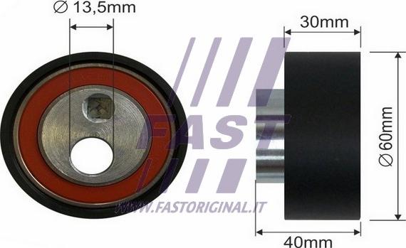 Fast FT44077 - Spriegotājrullītis, Gāzu sadales mehānisma piedziņas siksna ps1.lv