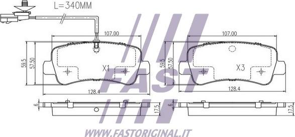 Fast FT29538 - Bremžu uzliku kompl., Disku bremzes ps1.lv