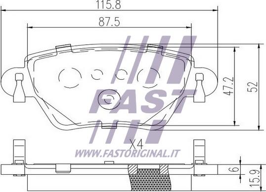 Fast FT29533 - Bremžu uzliku kompl., Disku bremzes ps1.lv