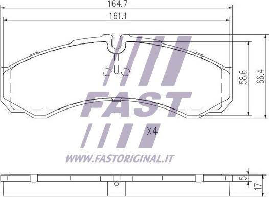 Fast FT29091 - Bremžu uzliku kompl., Disku bremzes ps1.lv