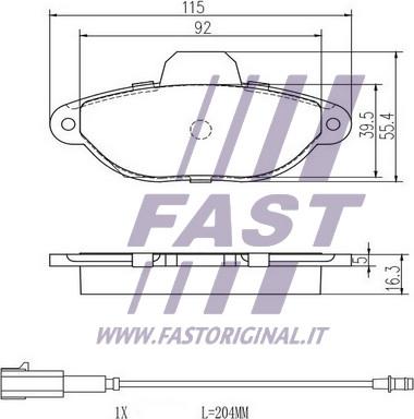 Fast FT29084 - Bremžu uzliku kompl., Disku bremzes ps1.lv