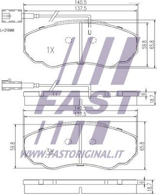 Fast FT29107 - Bremžu uzliku kompl., Disku bremzes ps1.lv