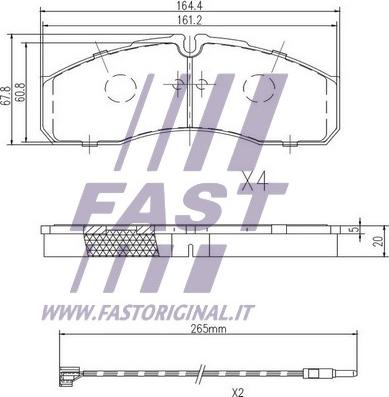 Fast FT29117 - Bremžu uzliku kompl., Disku bremzes ps1.lv