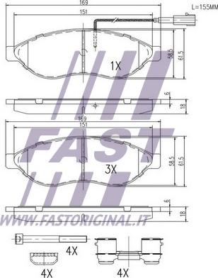 Fast FT29130 - Bremžu uzliku kompl., Disku bremzes ps1.lv