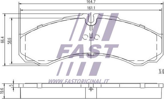 Fast FT29121 - Bremžu uzliku kompl., Disku bremzes ps1.lv